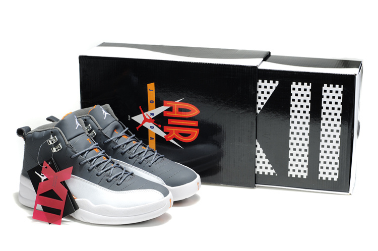 Air Jordan 12 Mens Shoes Aaa Gray/White Online
